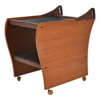 Danish Teak Serving Cart For Sale