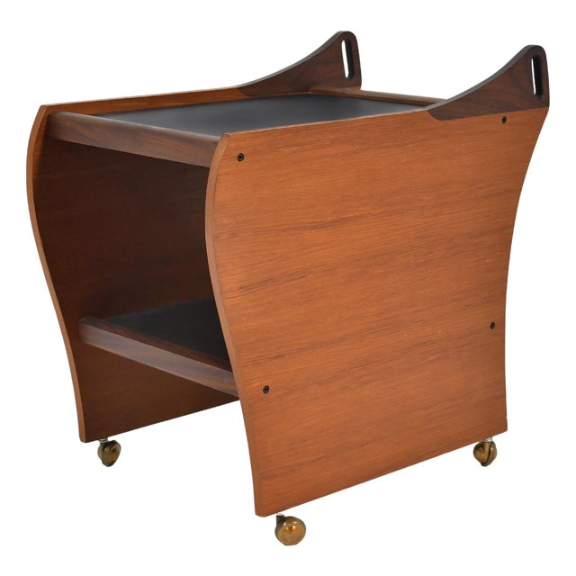 Danish Teak Serving Cart For Sale