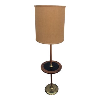 Mid Century Modern Wooden Table Floor Lamp For Sale