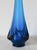 Glass Vintage Viking Blue Drape Swung Tall Art Glass Vase For Sale - Image 7 of 10