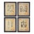 Set of 4 Vintage-Style Wine Patent Reproduction Prints in Dark Wood Frames – Industrial Bar Decor For Sale