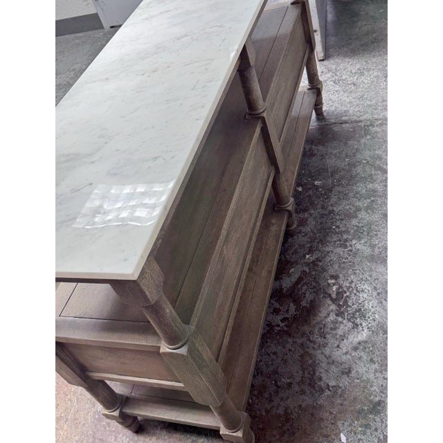 Williams-Sonoma for Pottery Barn Alexandra Marble Console Table For Sale - Image 11 of 12