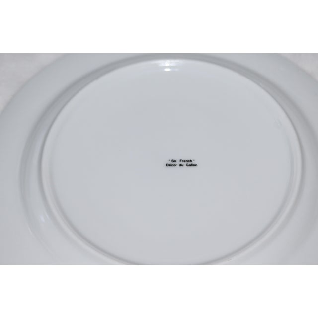 Ceramic Porcelain Dessert Plates, France, 1990s, Set of 6 For Sale - Image 7 of 18