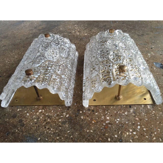 Orrefors Large Sconces by Orrefors - a Pair For Sale - Image 4 of 5