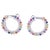 Contemporary 2.94 Carat Multi Color Sapphire Diamond 14 Karat White Gold Earrings - 2 Pieces For Sale - Image 3 of 10