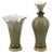 Murano Glass Vases with 24 Kt Gold by 1295 Murano, Set of 2 For Sale