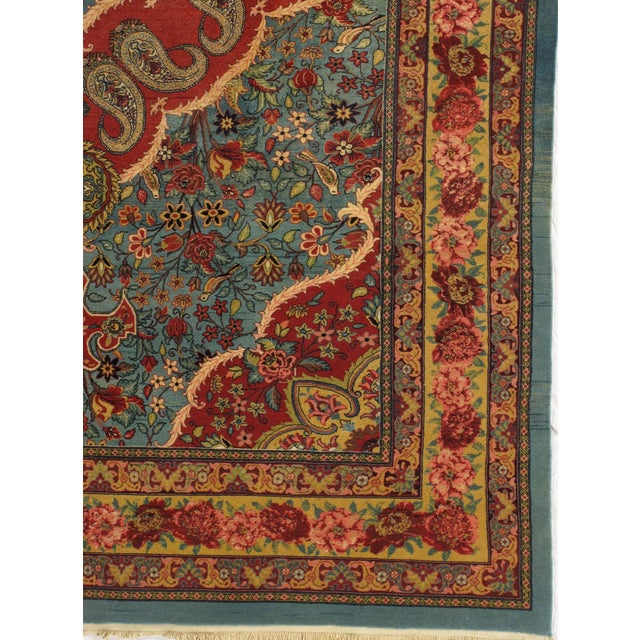 Vintage Hand-Knotted Persian Senneh Rug 6'10" X 10'1" For Sale - Image 4 of 5