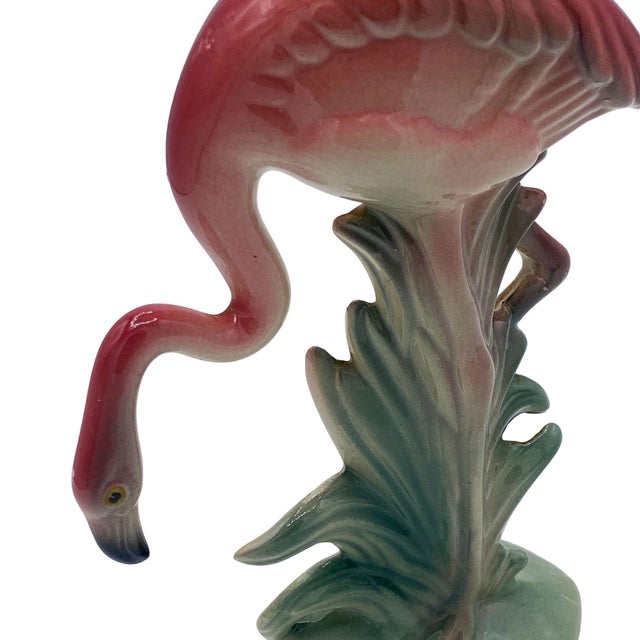 1950s Mid-Century Pink Drinking Flamingo Ceramic Tabletop Sculpture Set by Brad Keeler, 2 Pieces For Sale - Image 14 of 16