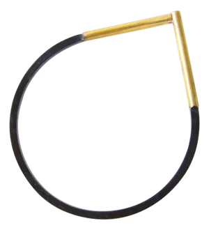 Heidi Abrahamson Sterling Brass Post Modern Bangle Bracelet