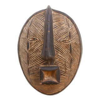 Carved Moon Light Luba African Mask For Sale