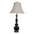 Modern Bulbous Ceramic & Brass Table Lamp For Sale