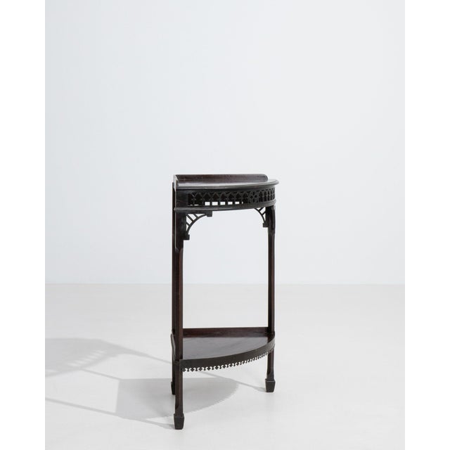 Black 19th Century United Kingdom Deep Ebony Black Ebonized Tripod Side Table For Sale - Image 8 of 11