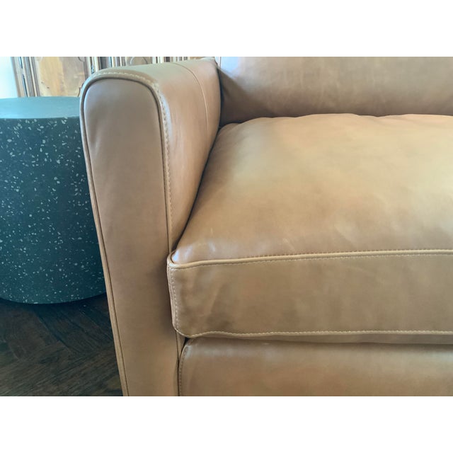 Arhaus Kipton Leather Swivel Chairs A Pair Chairish