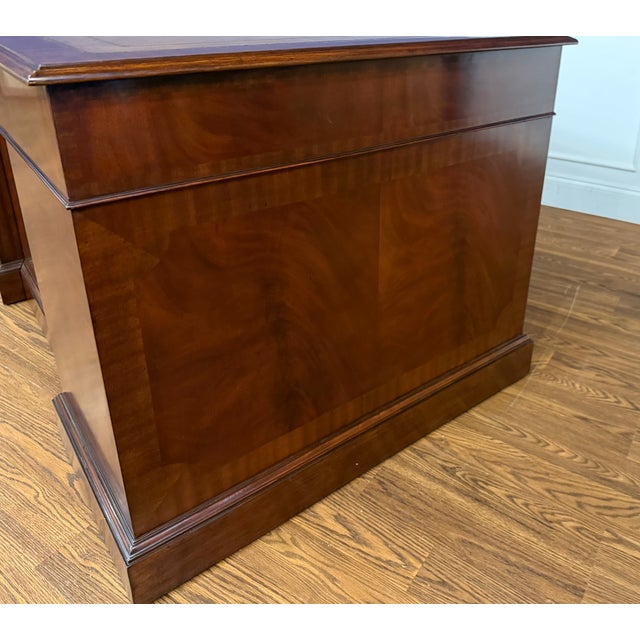 Traditional 60 Inch Mahogany Executive Desk by Leighton Hall - Showroom Sample For Sale - Image 15 of 16