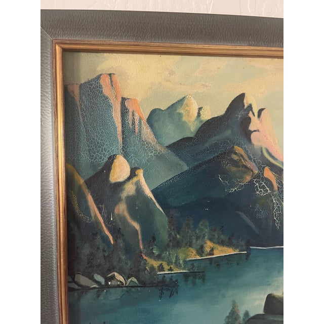 1930s California Impressionist W.P.A.Western Landscape Oil on Canvas - Reframed For Sale - Image 4 of 8