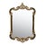 Traditional 18th Century Mirror with C-Scrolled Design in Antique Silver and Soft Black Finish