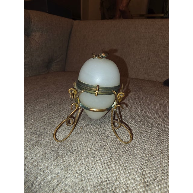 White Opaline Egg Box Palais Royal For Sale - Image 10 of 12