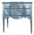 Vintage Lexington Painted Blue Accent Chest / Side Table With Three Drawers For Sale