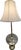 Vintage Stiffel Style Solid Brass Floor Lamp With Integrated Round Glass Side Table For Sale - Image 4 of 16