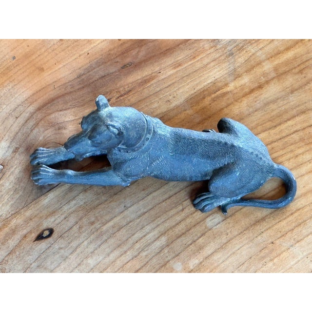 19th Century Austrian Bronze Recumbent Dog With Studded Collar For Sale - Image 4 of 8
