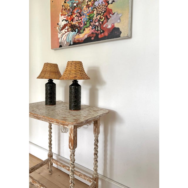 Vintage Swedish Ceramic Table Lamp, 1960s, Set of 2 For Sale - Image 12 of 15