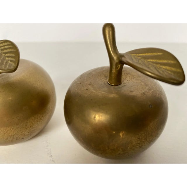 Metal Mid 20th Century Solid Brass Apple Bells - a Pair For Sale - Image 7 of 9