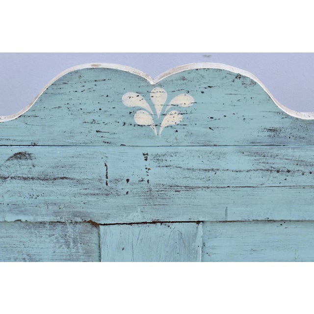 Late 19th Century Painted Pine Storage Bench or Settle, Hungary, Circa 1890 For Sale - Image 5 of 12