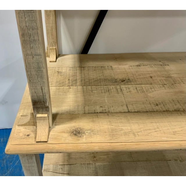 2020s Organic Modern Reclaimed Washed Oak Bookcase For Sale - Image 5 of 8