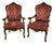 Vintage Wooden and Velvet Armchairs, Set of 2 For Sale