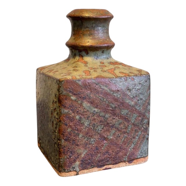 Mid-Century Modern Japanese Studio Pottery Vase in Stoneware, 1950s For Sale