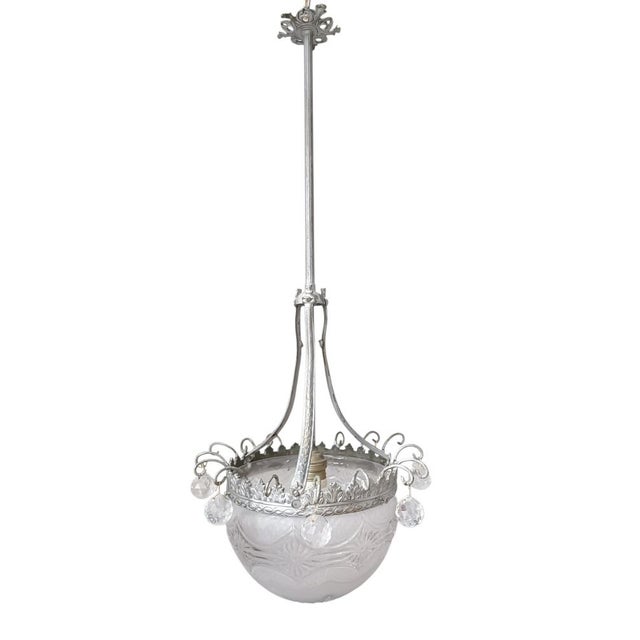 Vintage Art Deco Hanging Lamp, 1890s For Sale - Image 3 of 6