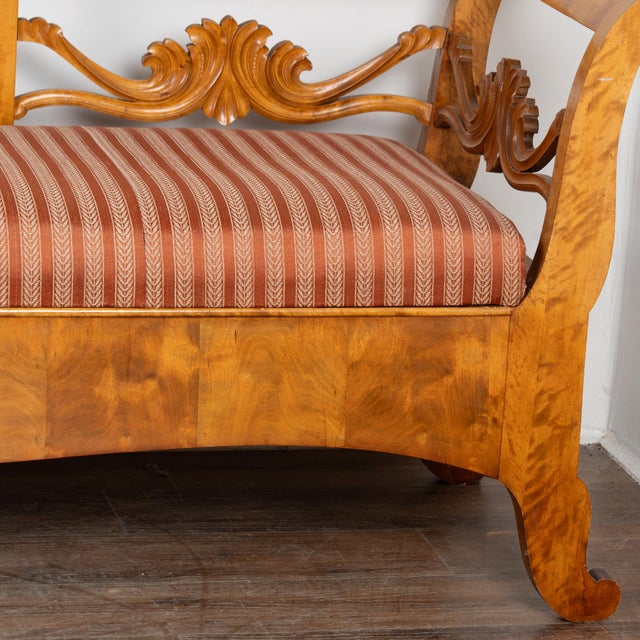 19th Century Swedish Karl Johan Birch Bench For Sale - Image 13 of 18