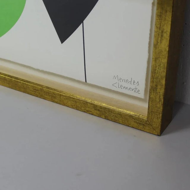 Gold Mercedes Clemente, Abstract Compositions, Silk-Screens, 2000s, Set of 2 For Sale - Image 8 of 11