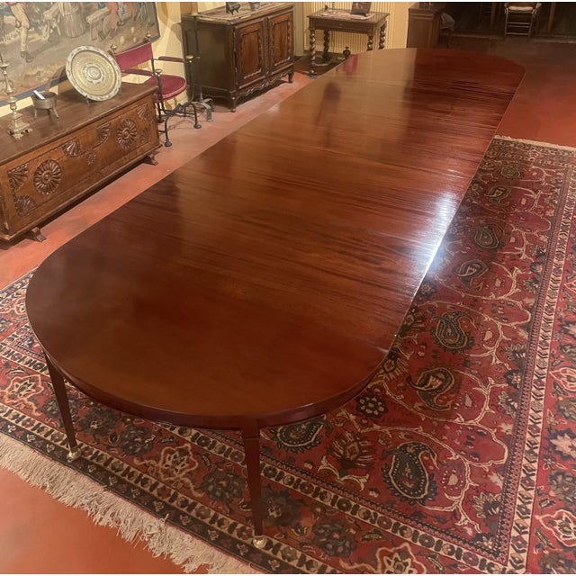 Directoire Louis XVI Style Extendable Mahogany Dining Table For Sale - Image 10 of 14