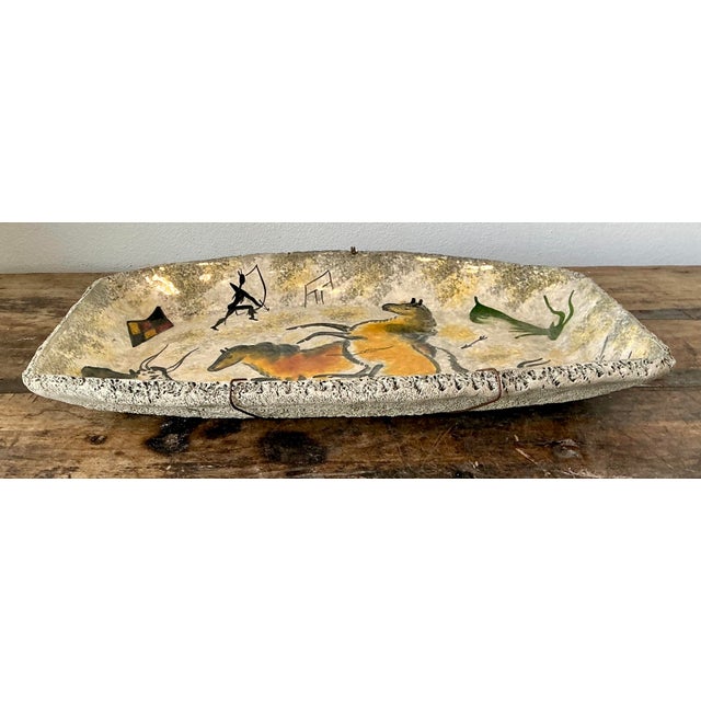 Vintage Lascaux Cave Painting Bowl For Sale - Image 4 of 12