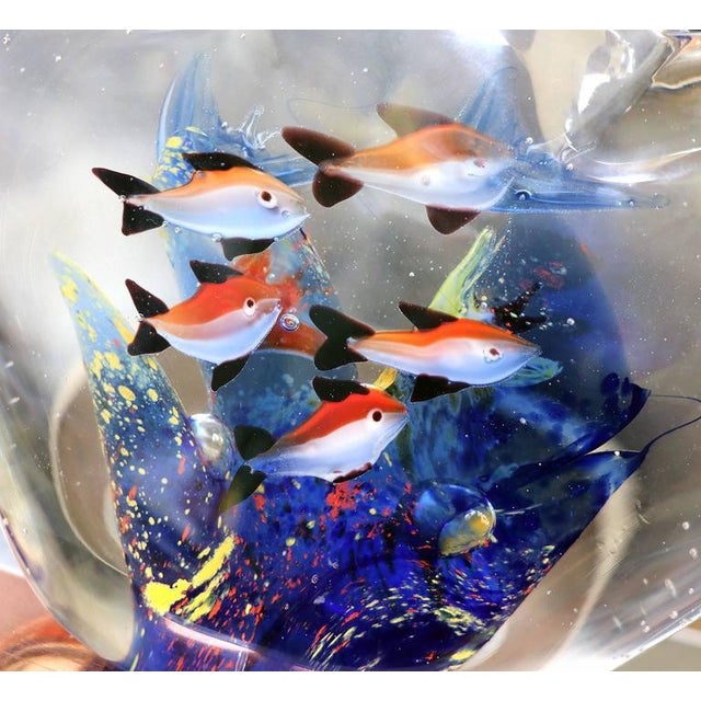 Vintage Murano Glass Aquarium Paperweight For Sale - Image 3 of 8