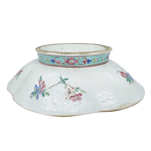 Chinese Export Porcelain Canton Famille Jeune Footed Dish, Ca. 1870 For Sale - Image 10 of 13