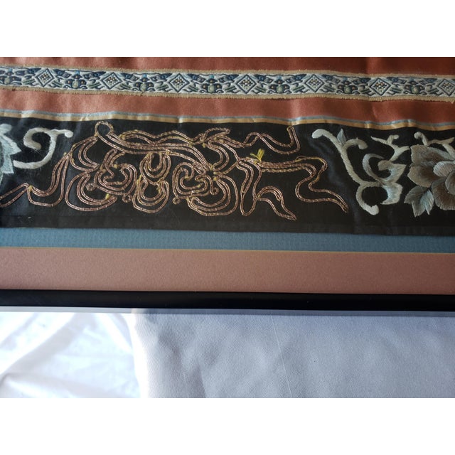 Mid-Century Chinese Silk Dragon Tapestry | Framed Chinoiserie Panel For Sale - Image 10 of 12