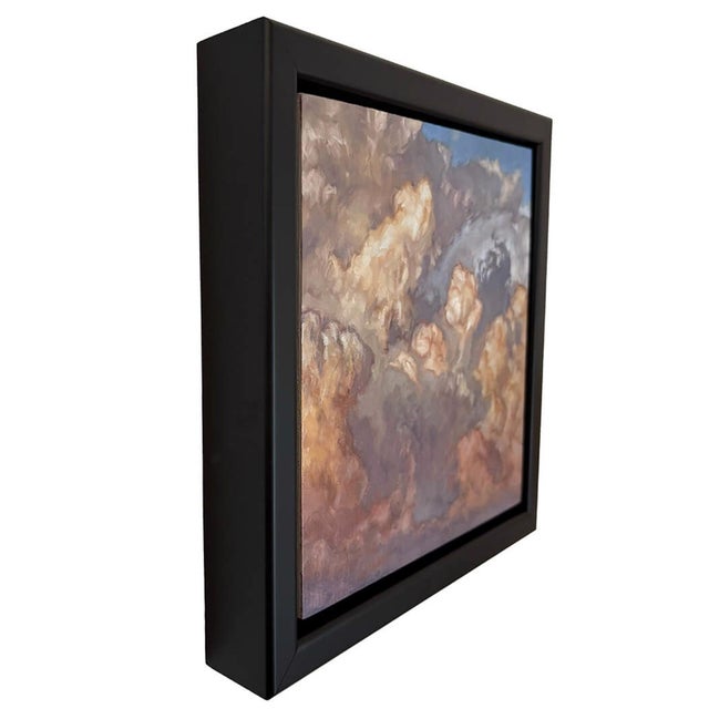 Abstract Cloud Composition 1 by Jesse Mangerson | Oil On Panel Painting of clouds in various colors For Sale - Image 3 of 5
