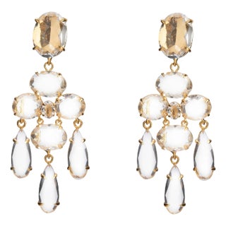 Greta Earrings (Gold) (Pierced French Clip) For Sale