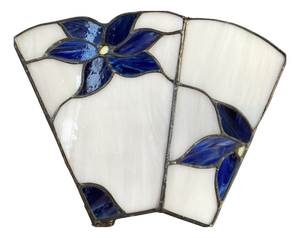 Stained Glass Wall Sconce, French Art Nouveau, 1910, 1890s