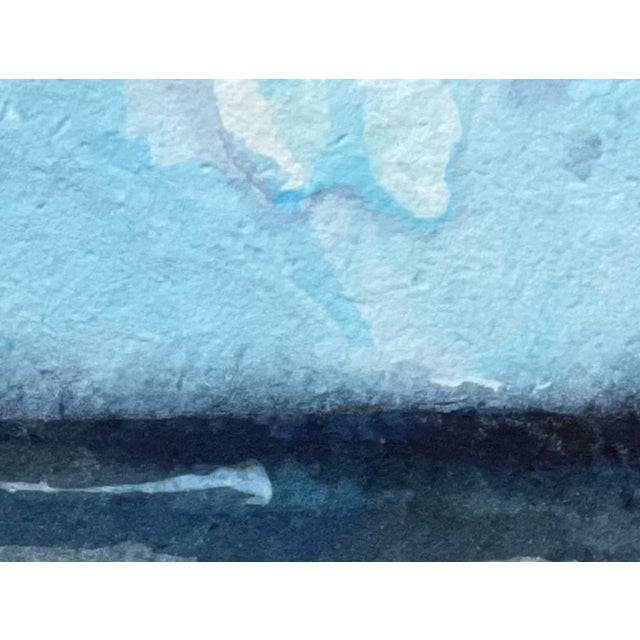 2020s Rise, Botanical Ocean Painting on Cotton Paper For Sale - Image 5 of 8