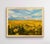 Song of Gold captures a vibrant landscape drenched in golden hues, where fields of flowers stretch toward a softly...