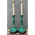 Mid 20th Century Vintage Green Lacquered Candlestick Table Lamps - Pair For Sale - Image 5 of 12
