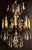 Dark Bronze 9 Lights Chandelier With Crystals and Glass For Sale - Image 4 of 13