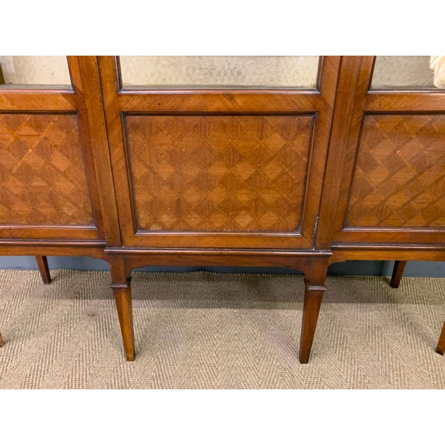 Edwardian Kingwood and Walnut Display Cabinet, 1900s For Sale - Image 9 of 13