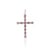Metal Religious Cross Pendant With 2.05ct Pink Sapphire Accents in 14k White Gold For Sale - Image 7 of 13