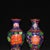 Metal Pair of Vintage Chinese Cloisonné Floral Vases - 1477g For Sale - Image 7 of 9