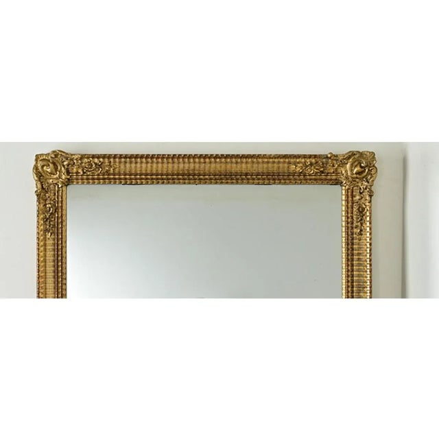French 19th Century Louis XVI Gold Gilt Mirror For Sale - Image 9 of 10