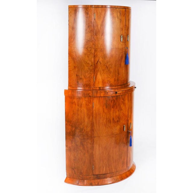 Antique Art Deco Burr Walnut Cocktail Cabinet from Hille, 1920s For Sale - Image 12 of 18